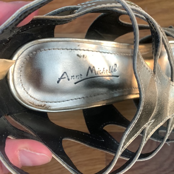 Gold caged high-heel Sandals 8 1/2 - Picture 4 of 7